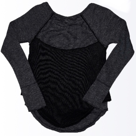 Free People (We The Free) Friday Feelin Henley Long Raglan Sleeve Thermal Shirt - Picture 2 of 9